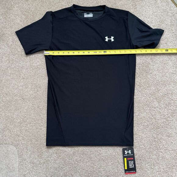 Under Armour HeatGear Men's Compression Short Sleeve Black White XL - Picture 9 of 12